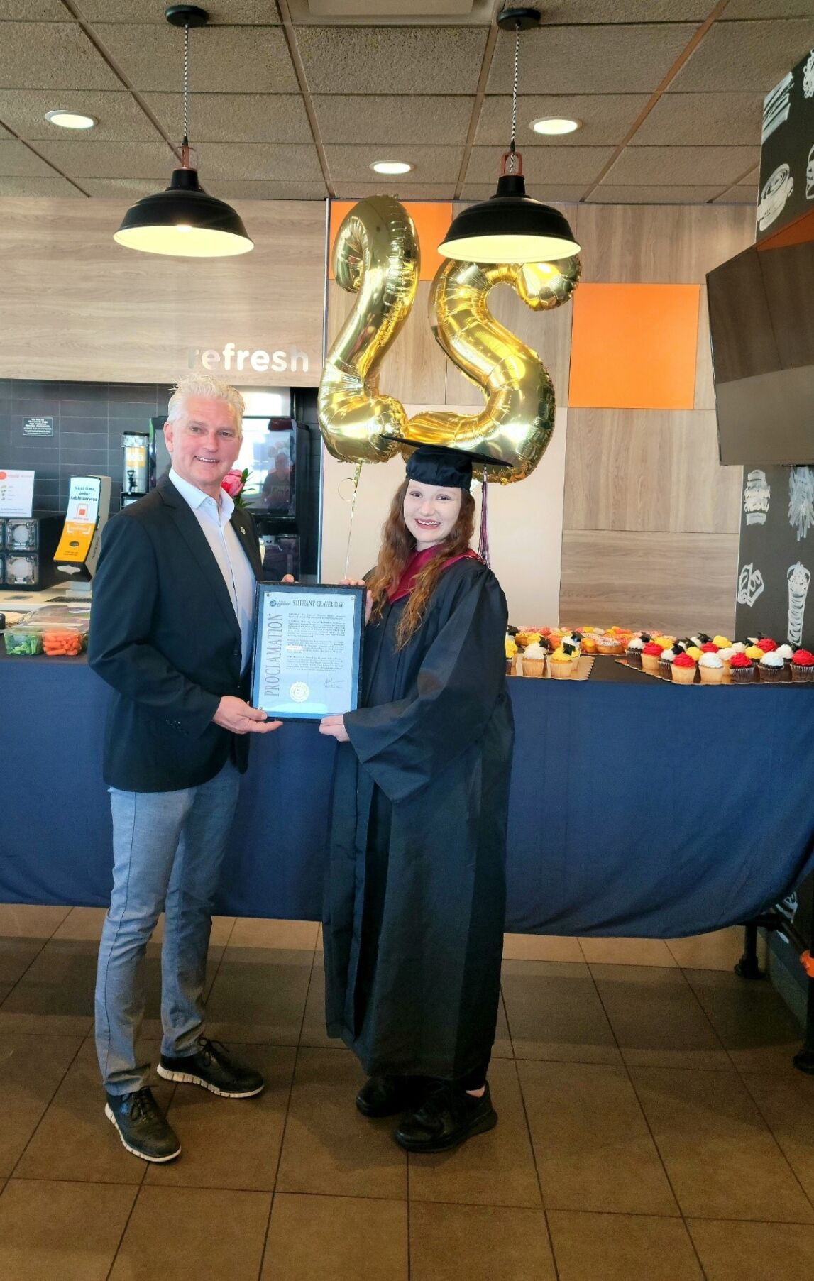 Craver with Mayor Jones